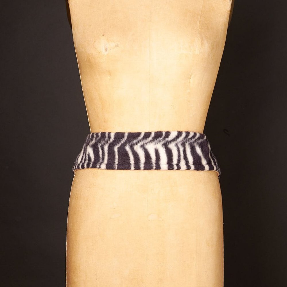1970s Circus Costume Zebra Striped Belt
